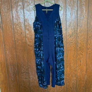 Melissa Mccarthy seven7 Culotte navy jumpsuit 1X